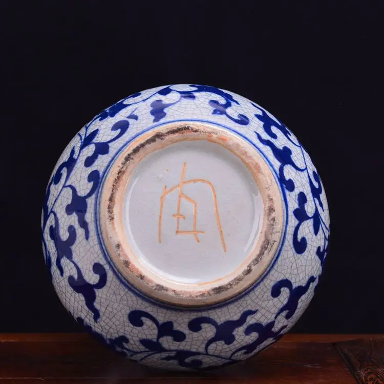 Керамическая антикварная синяя глазурованная ваза с трещинами от Jingdezhen toguan|vases