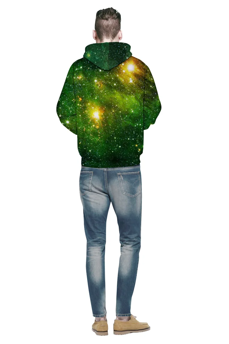 Кофты Для мужчин/Для женщин Толстовки пространство Galaxy 3D принт звезды осень-зима