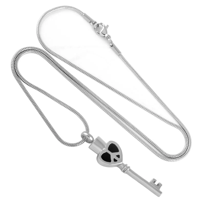 

IJD9140 Key to your Heart Stainless Steel Cremation Urn pendants for ashes of loved ones Keeepsake Memorial Jewelry Necklace