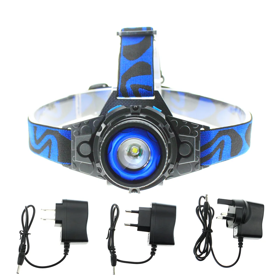 LED Headlamp Cree Q5 Waterproof High Brightness Built in Lithium Battery Rechargeable Headlight + Charger 3 Modes Zoomable Torch|torch home|headlamp