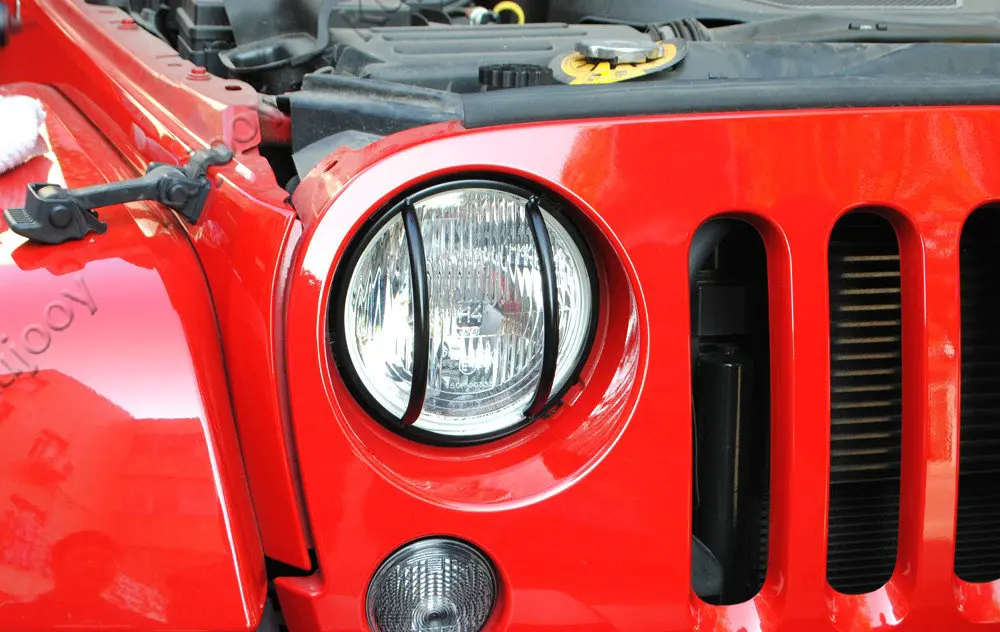 2 шт. металлическая передняя фара для Jeep Wrangler 2007 2016|metal style|wrangler accessories jeepmetal black |