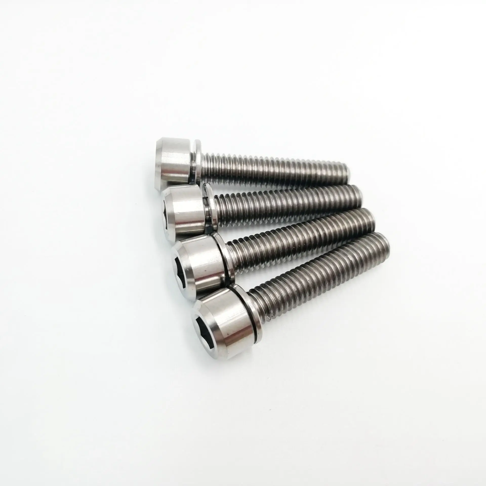 4pcs/lot Colorful M6x30mm Titanium Ti Bolt Stigma Head Hex Allen Socket Screw Bicycle Screws for Headset with washer | Обустройство