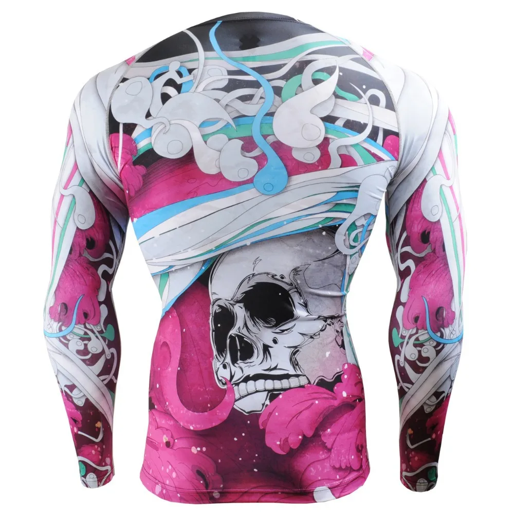 Технический график вторая кожа Рашгард мужская с длинным рукавом компрессионная