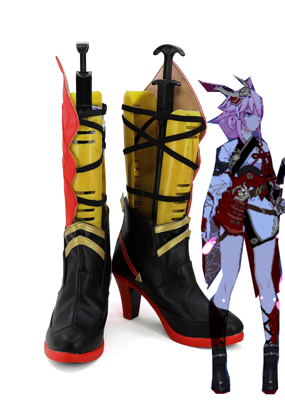 Honkai Impact 3 Yae Sakura Cosplay Long Boots Shoes Custom Made Any Size | Тематическая одежда и униформа