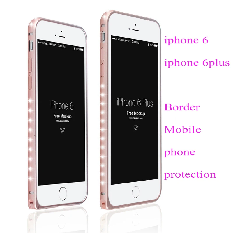 2019 Новый роскошный чехол с рамкой из горного хрусталя для iphone 6 6s plus бампер