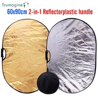 trumagine 60x90cm 24x35in 2 in 1 light reflector photography reflector diffuser photography flash light reflector with handle