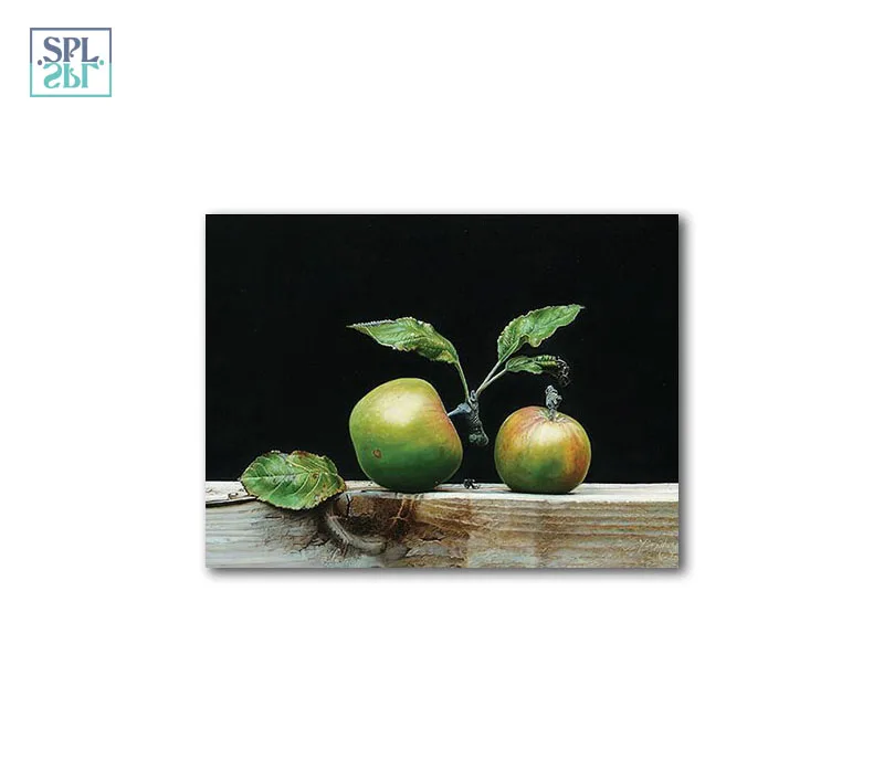 SPLSPL без рамки рисованная фруктовая картина Зеленое яблоко Hd Печать настенная