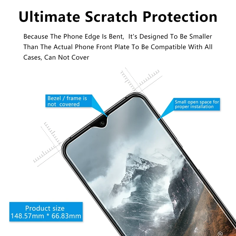2 шт./лот закаленное стекло для UMIDIGI One Max Защитное экрана 2.5D 9H защитная
