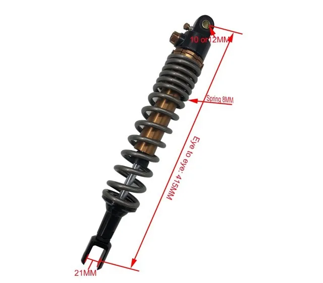415mm 415 мм 420 мм Тип U 8 мм Пружинные амортизаторы для мотоцикла Honda Yamaha Suzuki Kawasaki KTM велосипеды грязи gokart ATV - Цвет: 415mm