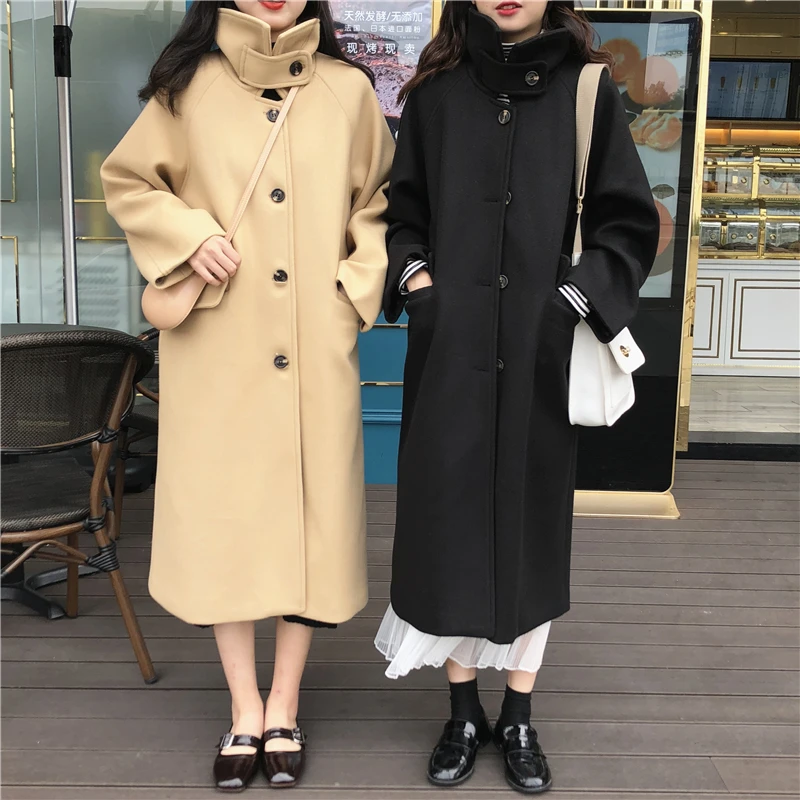 Manteau femme новое плотное шерстяное ветрозащитное пальто женская верхняя одежда с