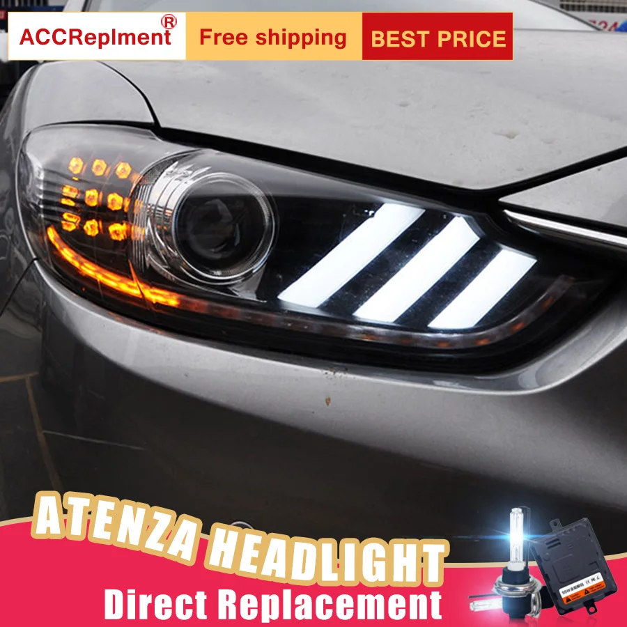 2 шт. светодиодный фары для Mazda 6 2014-2015 Автомобильные ангельские глазки комплект