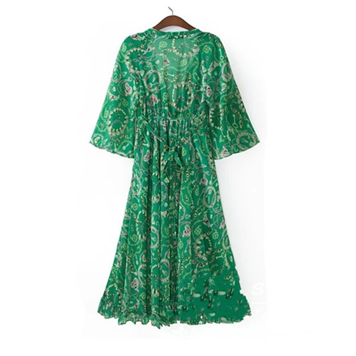 2017 богемное длинное платье женская одежда код женское пляжное шифоновое LYQ300|bohemian