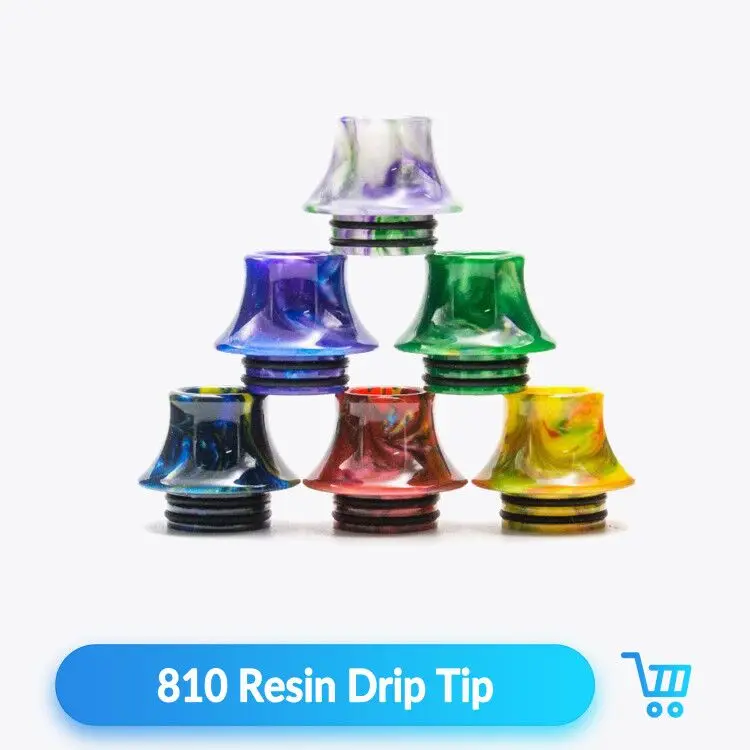 Кварцевый Banger 50 шт. 810 капельный наконечник эпоксидная смола для V8 RDA RTA бак