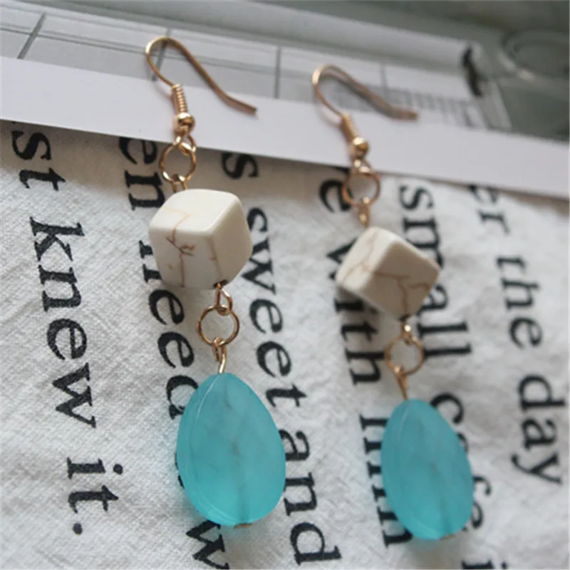 1 пара мята Янтарная капля серьги Бесплатная доставка|drop earrings|earrings freeearrings free shipping