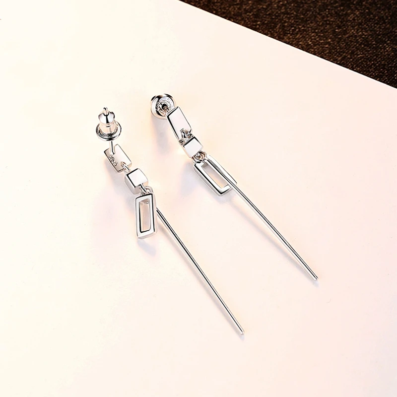 Серьги-капельки из чистого серебра 925 пробы элегантные модные серьги простого