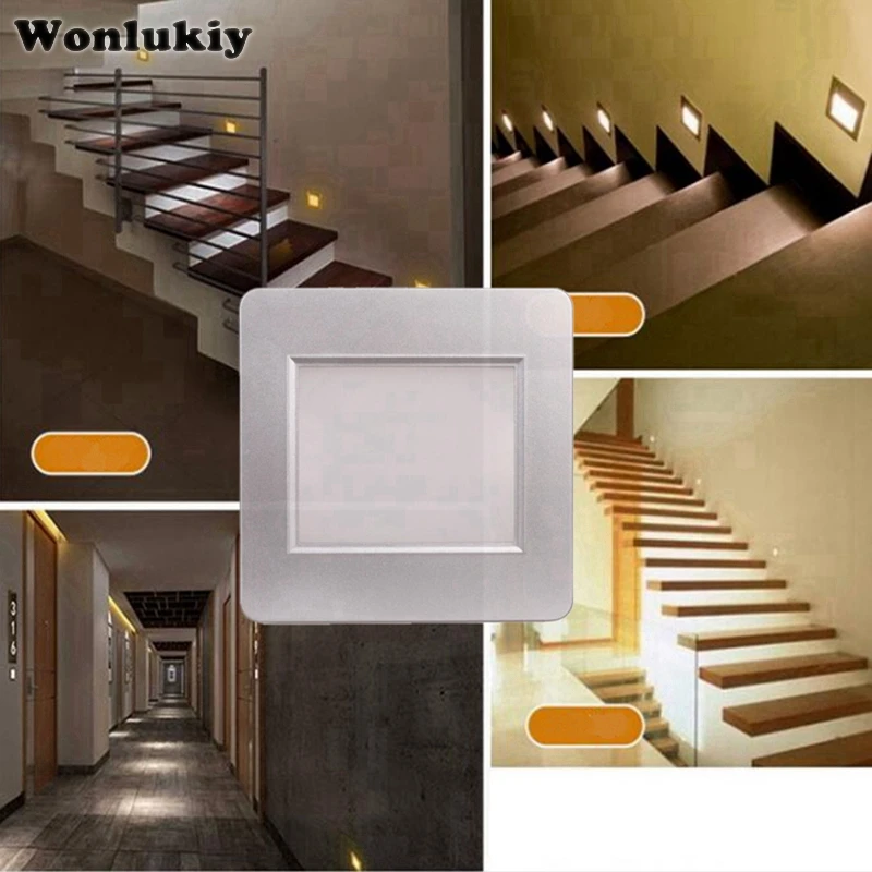 Wonlukiy 10 шт. светодиодный светильник для лестницы с пассивным ИК датчиком движения