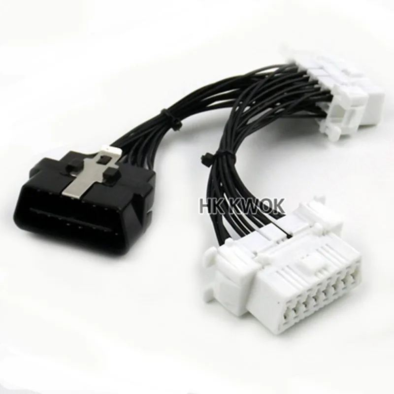 KWOKKER OBDII OBD 2 1 к J1962 Y-образный кабель 16-контактный разветвитель автомобильный