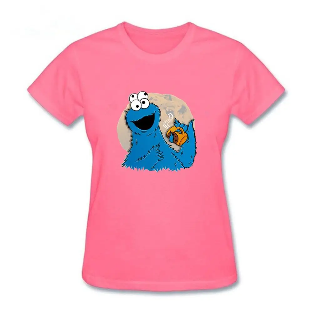 Женская футболка Coffee Cookie Monster брендовая для фитнеса 2019|Футболки| |