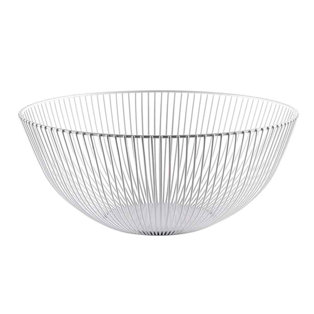 Nordic Creative Minimalist Fruit Basket Living Room Creative Fruit Drain Basket Home Iron Fruit Bowl Storage Basket - Color: F