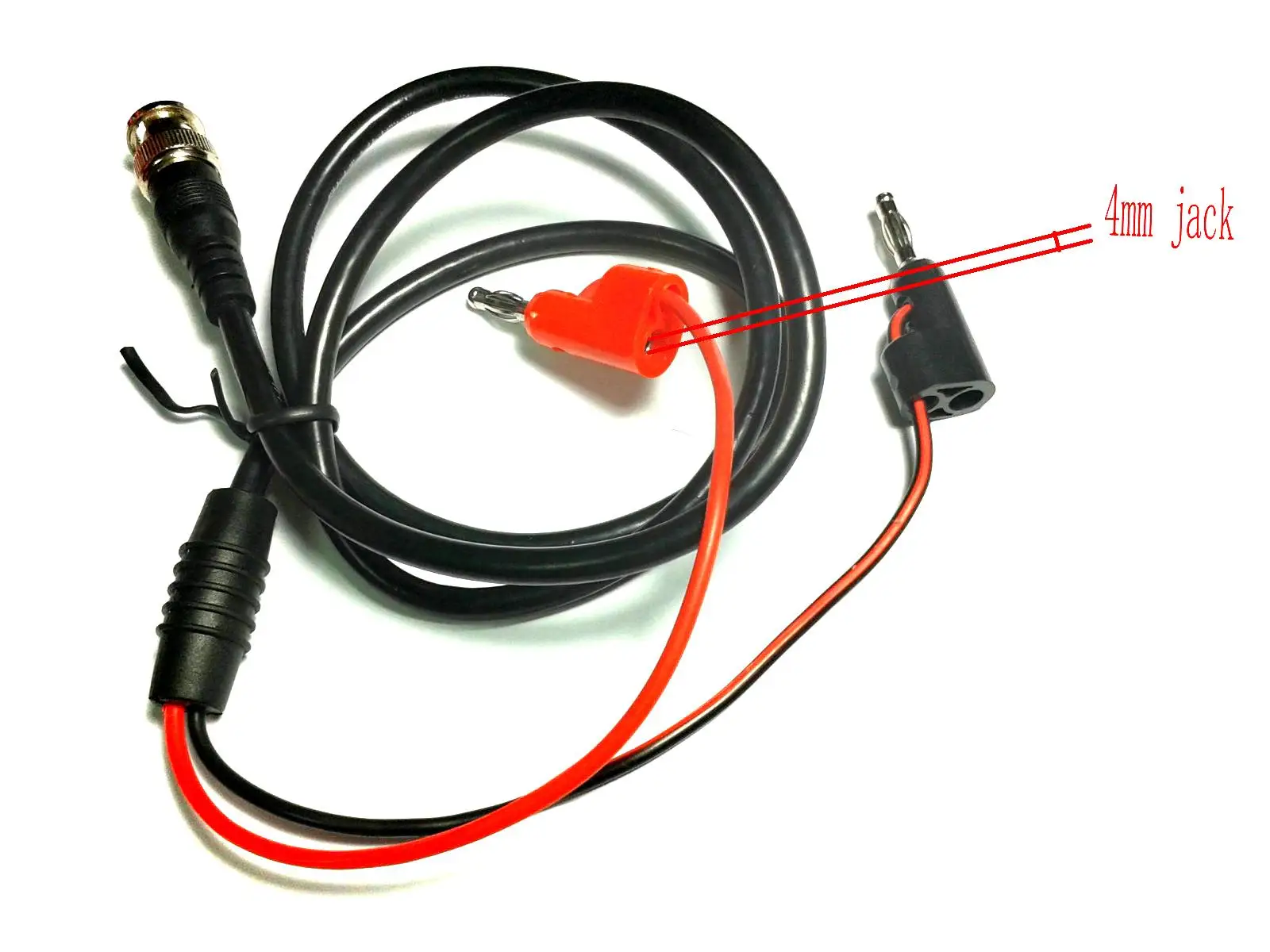 

10pcs BNC plug TO 4MM banana plug connector test probe Cable 100cm