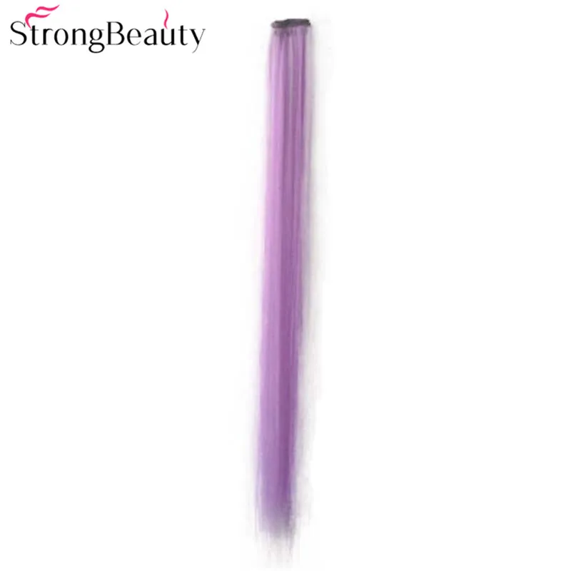 StrongBeauty женские цветные удлиненные волосы 50 см Синтетические прямые накладные на