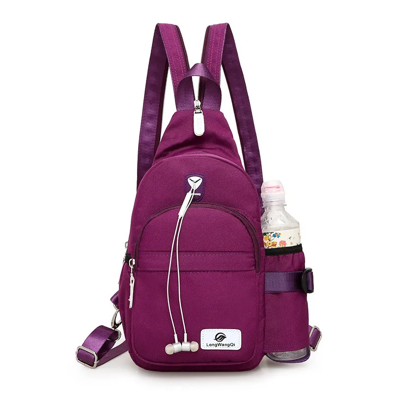 New Women's Nylon Shoulder Bag Daily Travel Small Backpacks Bag Female Casual Chest Bags Ladies Bagpack Mochila Rucksack