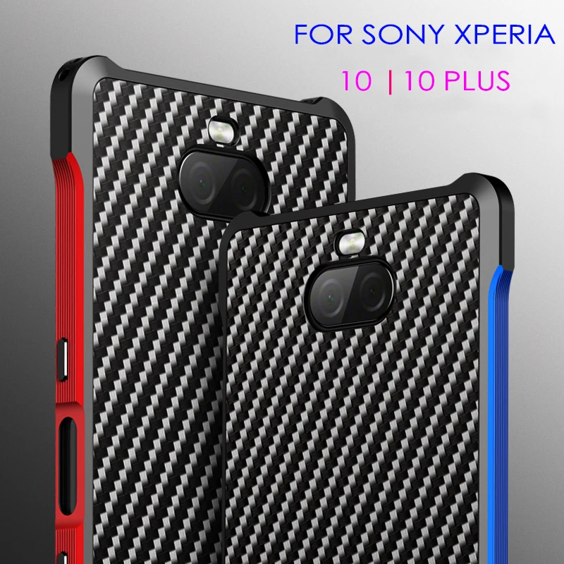 Чехол для Sony Xperia 10 / Plus роскошный бронированный ударопрочный Алюминиевый