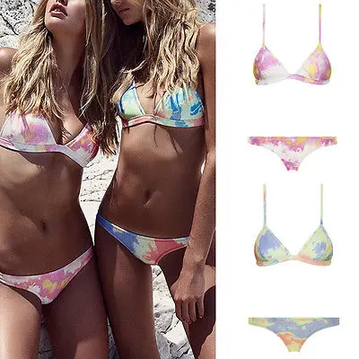 2017 сексуальные бикини женский купальник с лямкой на шее клетчатый бразильский