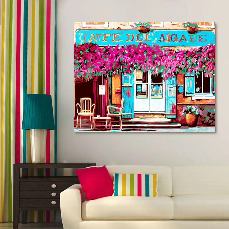 Модульная картина Caffe цифровая по номерам рисование обучение обучению масляной