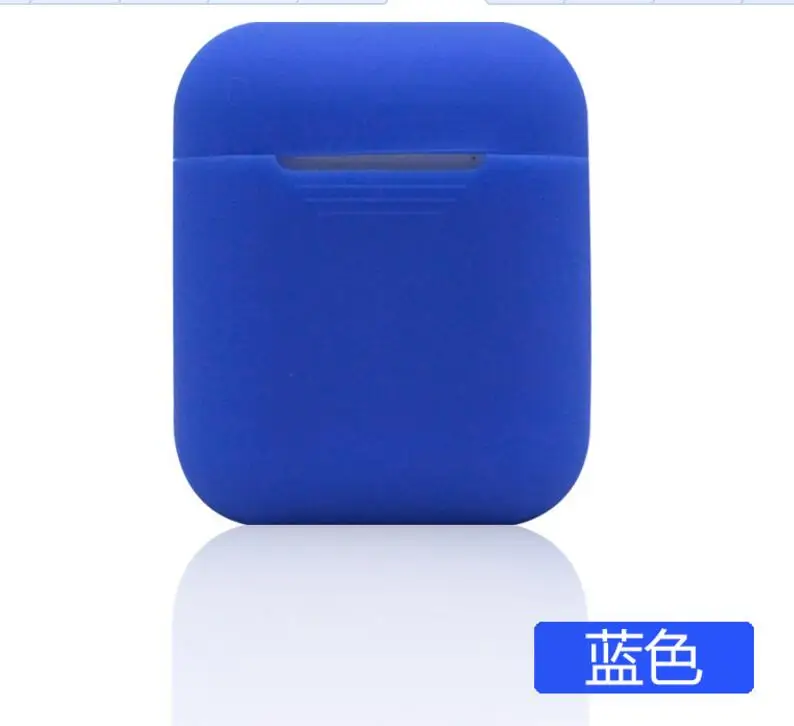 Blue 100 шт./лот, мягкий силиконовый чехол для Apple Airpods, защитный чехол Airpod, противоударный чехол - Цвет: Blue