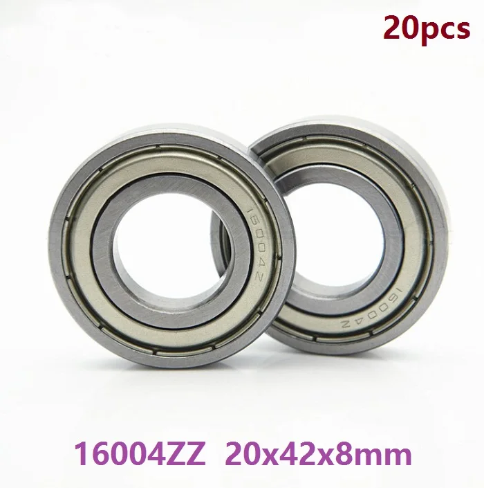 20pcs/lot bearing 16004Z 16004ZZ 16004 Z ZZ double shielded 20x42x8 mm Deep Groove Ball 20*42*8mm | Обустройство дома