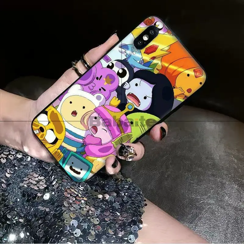 Чехол для телефона Babaite adventure time funny anime cartoon черный мягкий чехол Apple iPhone 8 7 6 6S Plus X XS