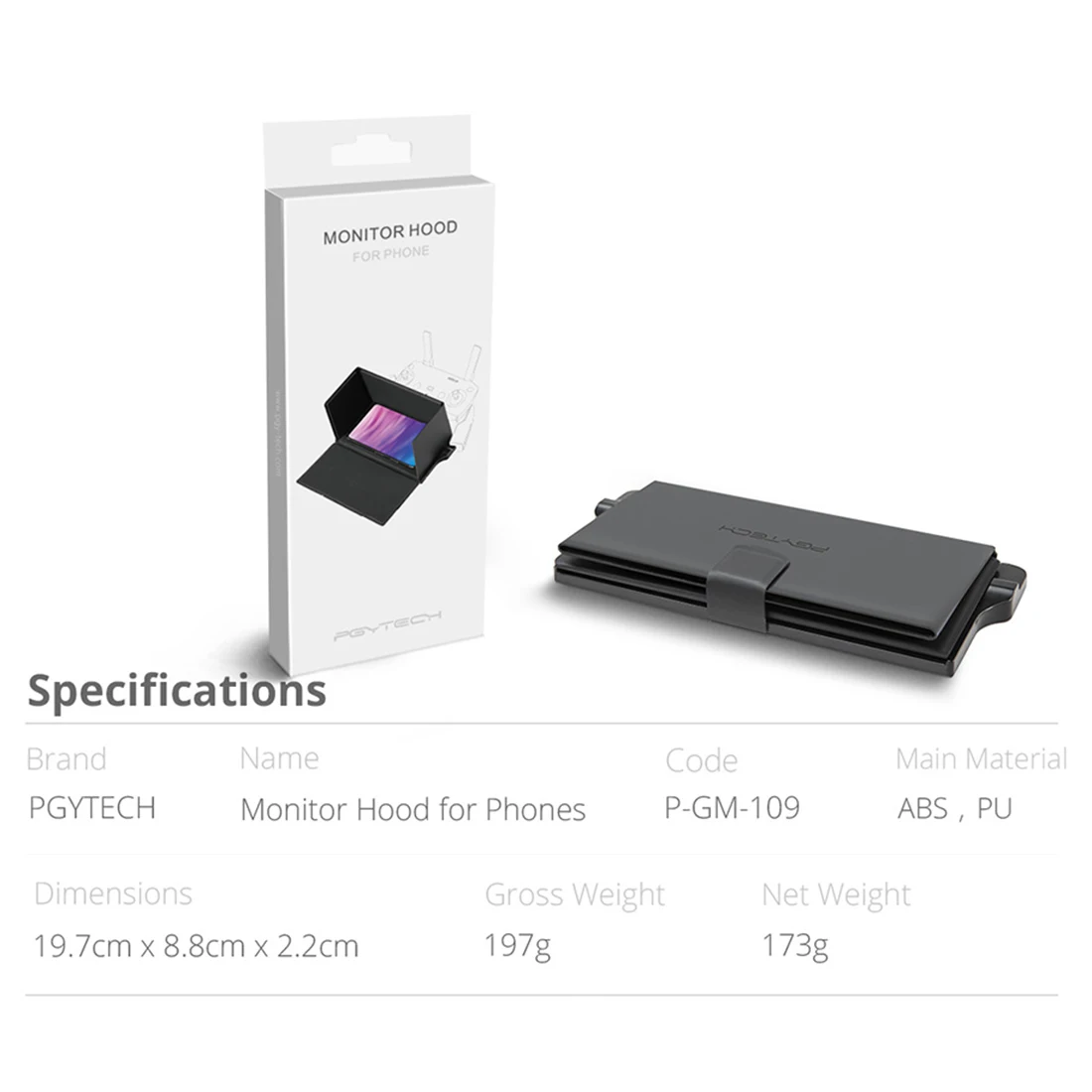 DJI MAVIC MINI PGYTECH бленда для объектива сотового телефона Солнцезащитная пульта
