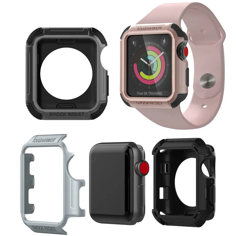 Военный жесткий защитный чехол для часов Apple Watch Series 1 2 3 спортивные жесткие ПК +