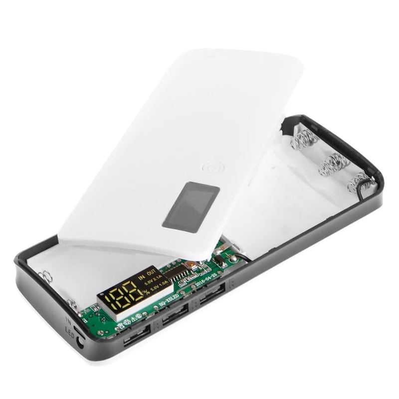 Портативный 3 USB порта 5x18650 DIY держатель батареи ЖК-Дисплей Чехол для банка питания