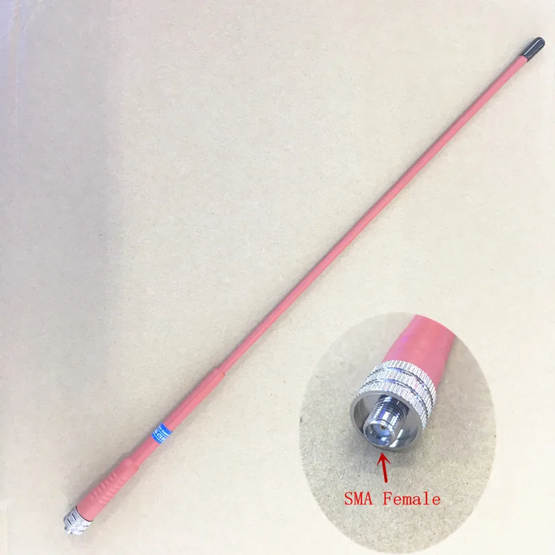 

Flexible Whip UHF 400-470MHZ High Gain SMA Female antenna for Kenwood BaoFeng,TYT,Quansheng,PuXing, etc. walke tailke Red Color