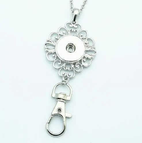 Mix 18mm Metal Ginger Snap Button Badges Pendant Necklace Flower Lanyard Fit Jewelry Charms 8PCS | Украшения и аксессуары