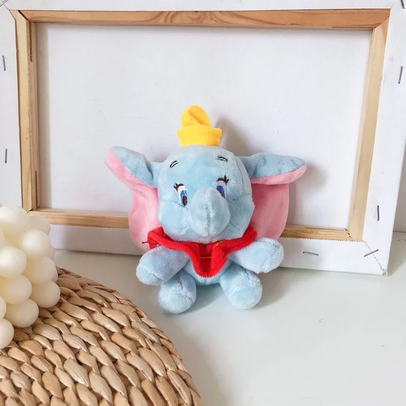 12 см Подвеска Dumbo Peluche, Мультяшные мягкие животные, игрушечные Слоны, плюшевые игрушки для детей, детская сумка для девочек, брелок для ключей