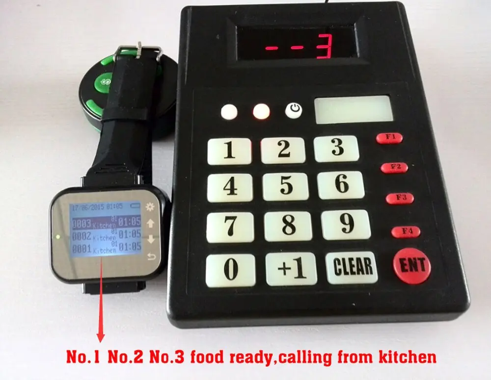 Widely used smart wireless customer kitchen call system with 1 keypad for cooker watch 5 bell menu holder | Компьютеры и офис