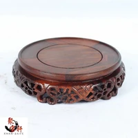 rosewood carving annatto handicraft circular base of real wood of buddha stone are recommended vase furnishing articles