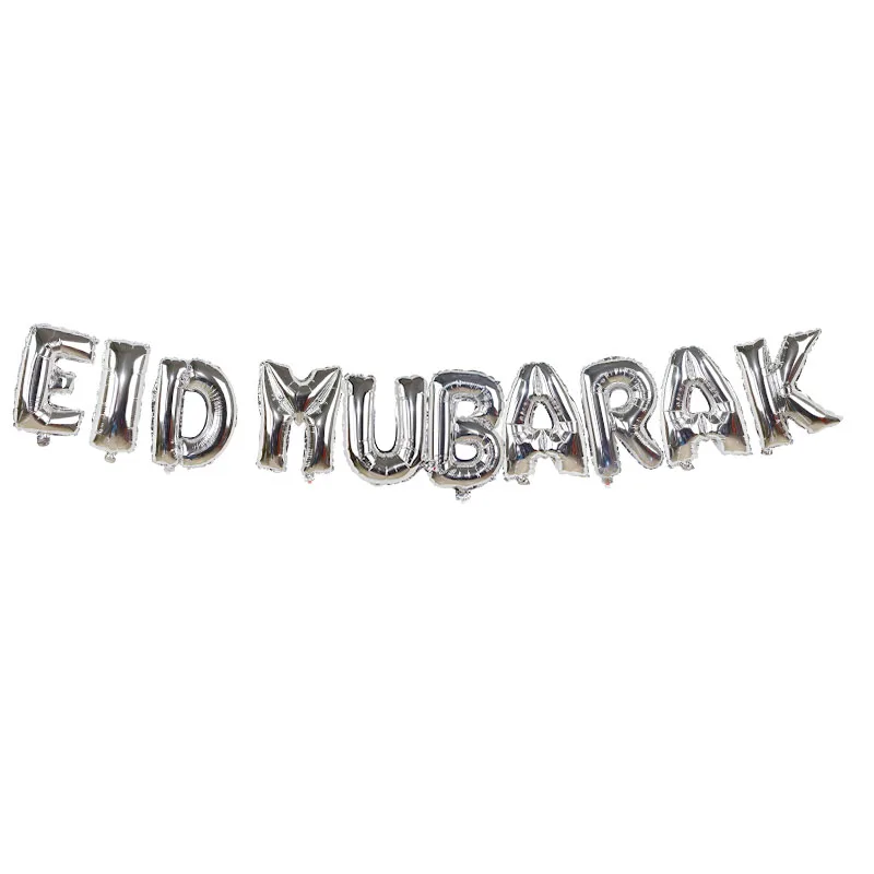1set Happy Eid Balloons Mubarak Letter Foil Muslim Islamic Party Decoration Al-firt Ramadan Supplies 8z | Дом и сад