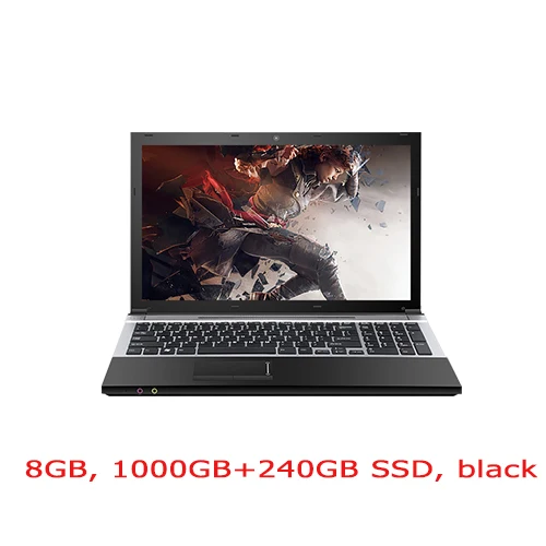 8GB 240GB 1TB black 15,6 дюймов Core I7 5th Gen игровой ноутбук 8 Гб ram Maxi 240 ГБ SSD+ 1 ТБ HDD 1920*1080 экран DVD rom ноутбук - Цвет: 8GB 240GB 1TB black