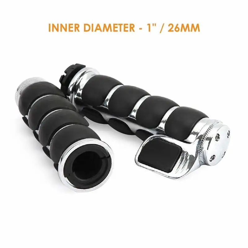 Мотоциклетные ручные ручки 1 &quotхромированные Нескользящие для руля