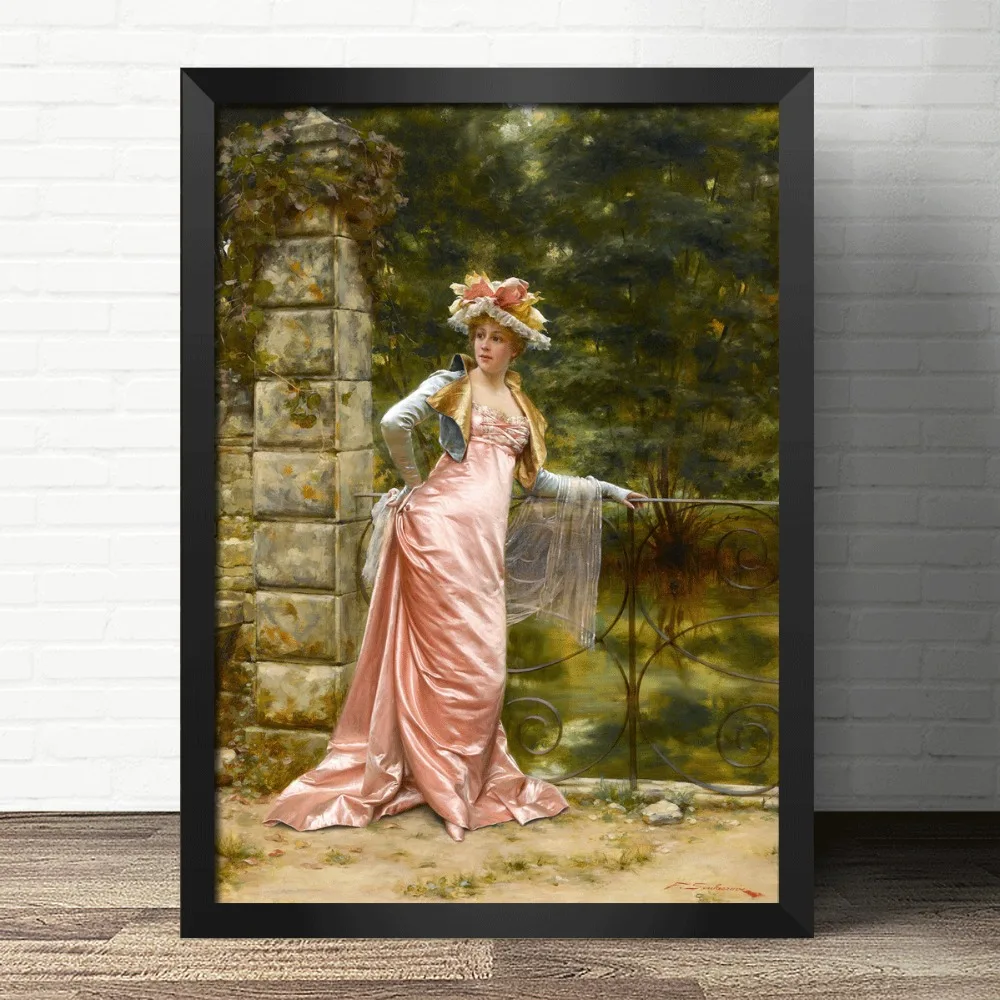 

Elegant court lady people Arts Needlework 18CT 16CT 14CT Canvas Unprinted Handmade Embroidery Cross Stitch Kits DIY Home Decor