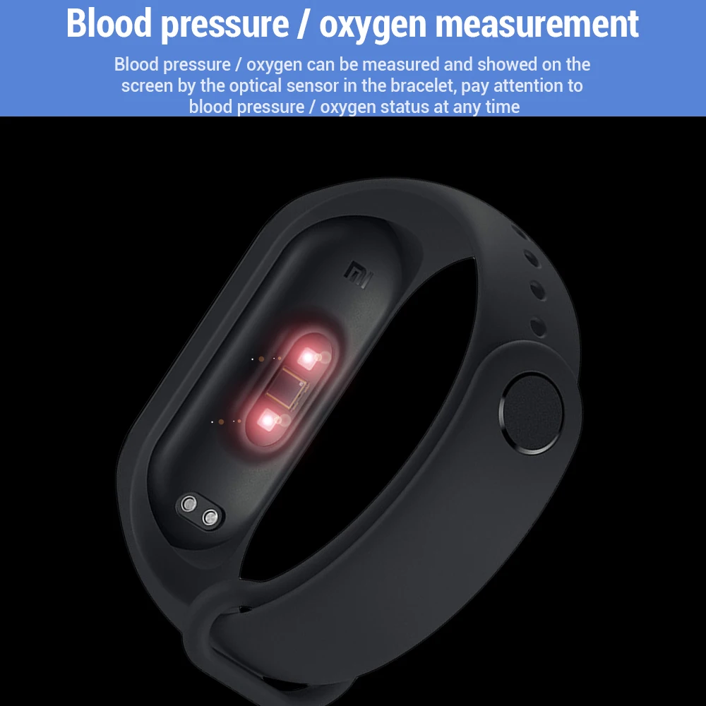 Смарт браслет Xiaomi Mi Band 4 фитнес трекер Bluetooth спортивный водонепроницаемый 3 цвета