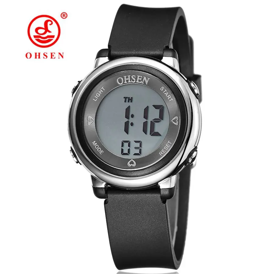 Детские наручные часы OHSEN Digital Horloge модные дизайнерские детские с силиконовым