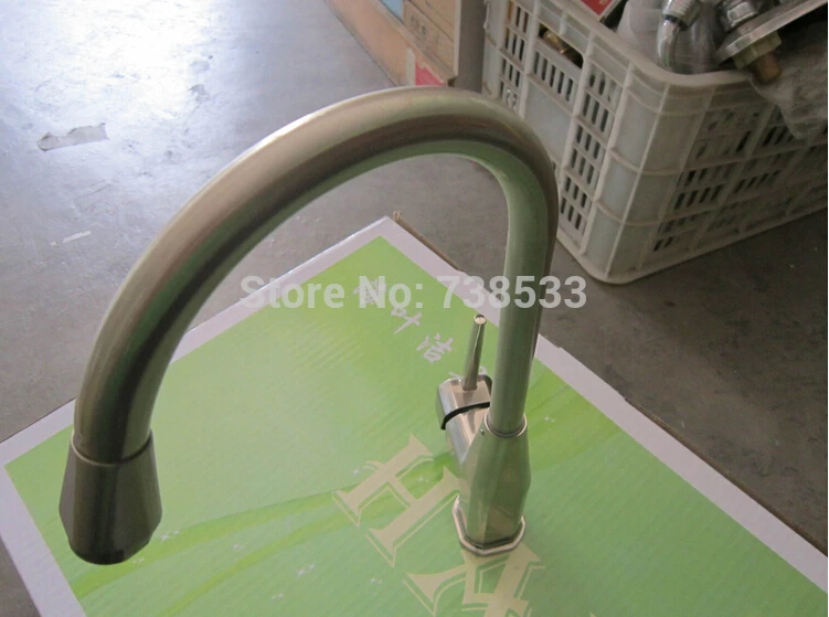 High Quality Fashion Kitchen Faucet Brushed Hot and Cold Water Mixer Antique Brass Handles | Дом и сад