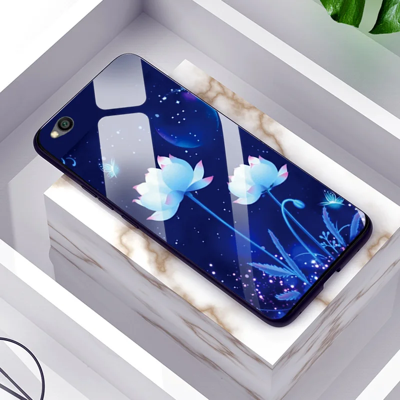 Для Xiaomi Redmi GO чехол из закаленного стекла Мягкий край задняя крышка для стекло