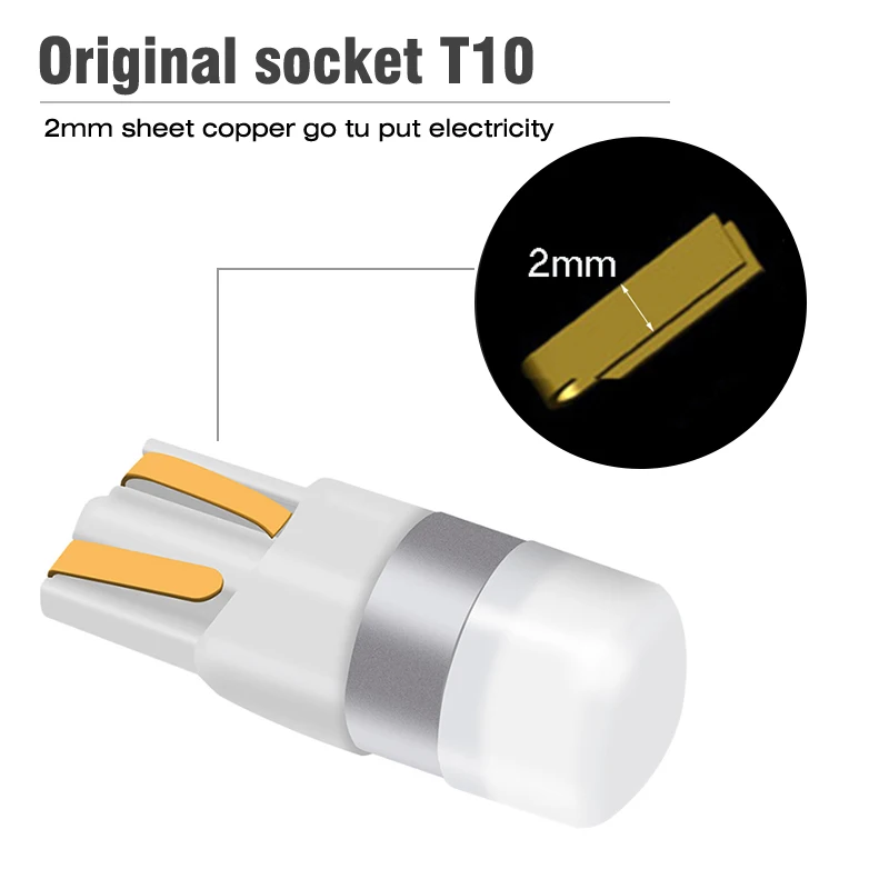 Светодиодный светильник OKEEN T10 для автомобиля 10 шт. 194 W5W светодиодный белого цвета