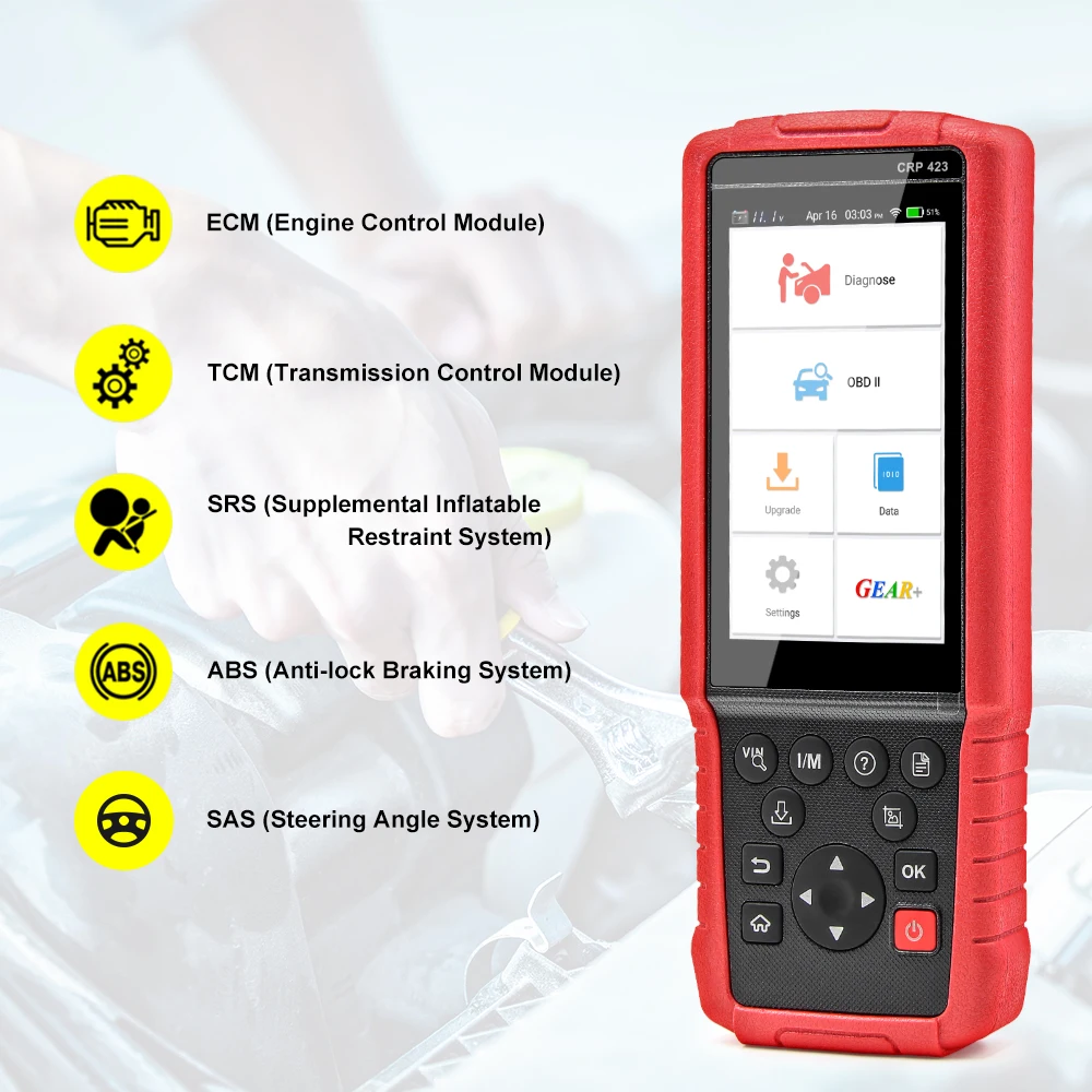 Запуск X431 CRP423 код читателя OBD2 сканер автомобиля диагностический PK CRP123 creader VII +